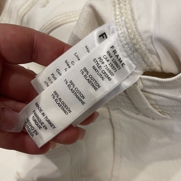 Frame Denim Natural White Utility Jeans Size 24 - Picture 4 of 9